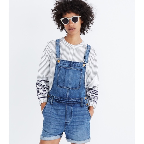 Madewell Pants - Last 1🎉Madewell Short Denim Overalls Dawkins Wash